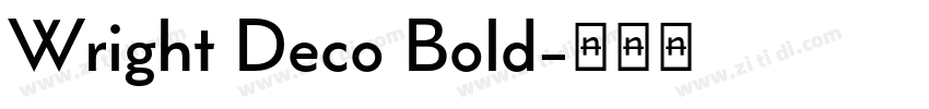 Wright Deco Bold字体转换
